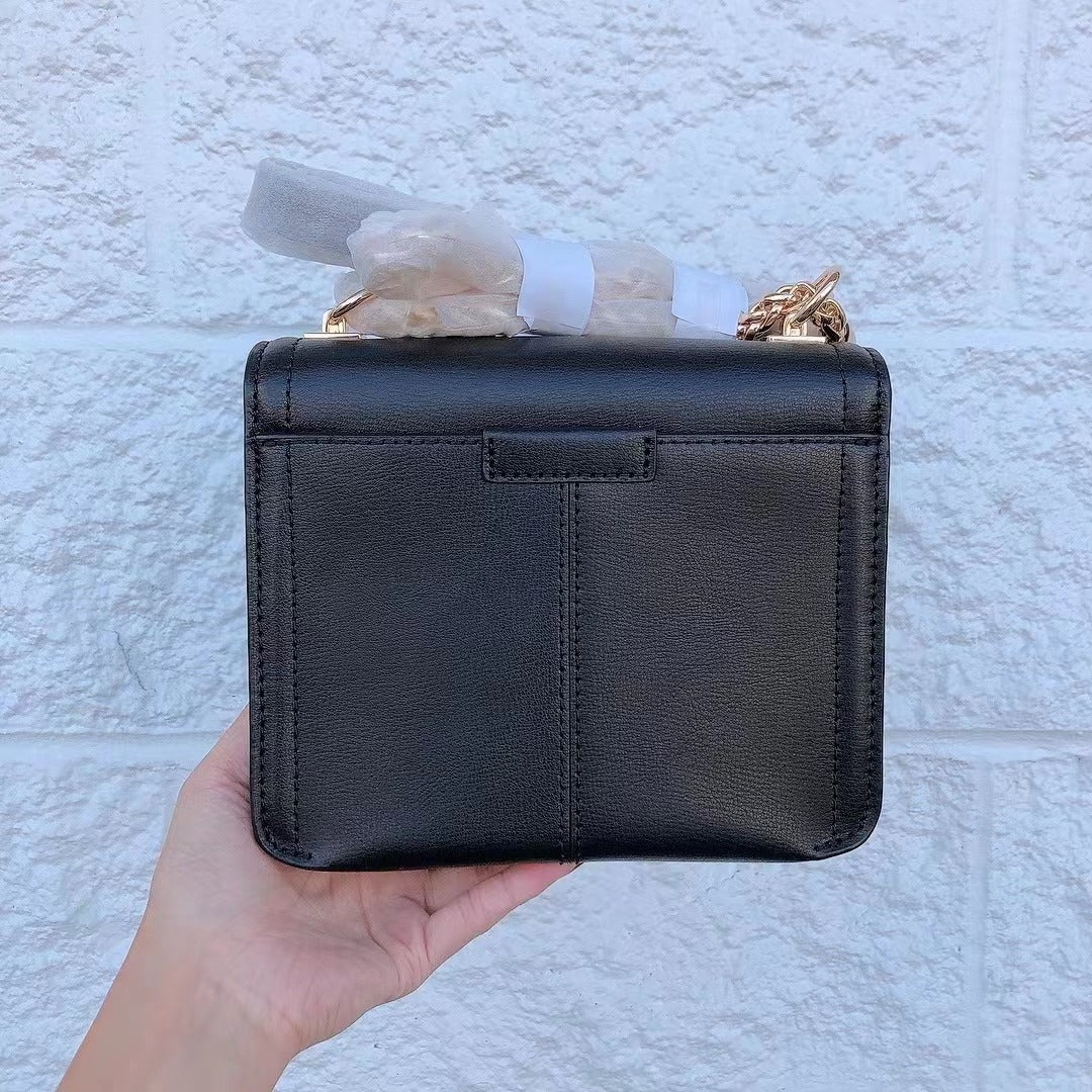 MICHAEL KORS 35F1G6SS5L Sonia Small Leather Shoulder Bag In Black MICHAEL KORS 35F1G6SS5L Sonia Small Leather Shoulder Bag In Black